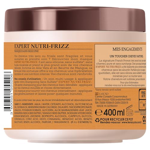 Expert Nutri-Frizz Sulphate Free Silicone Mask 400ml, 400 ml (Pack of 1) - Image 2