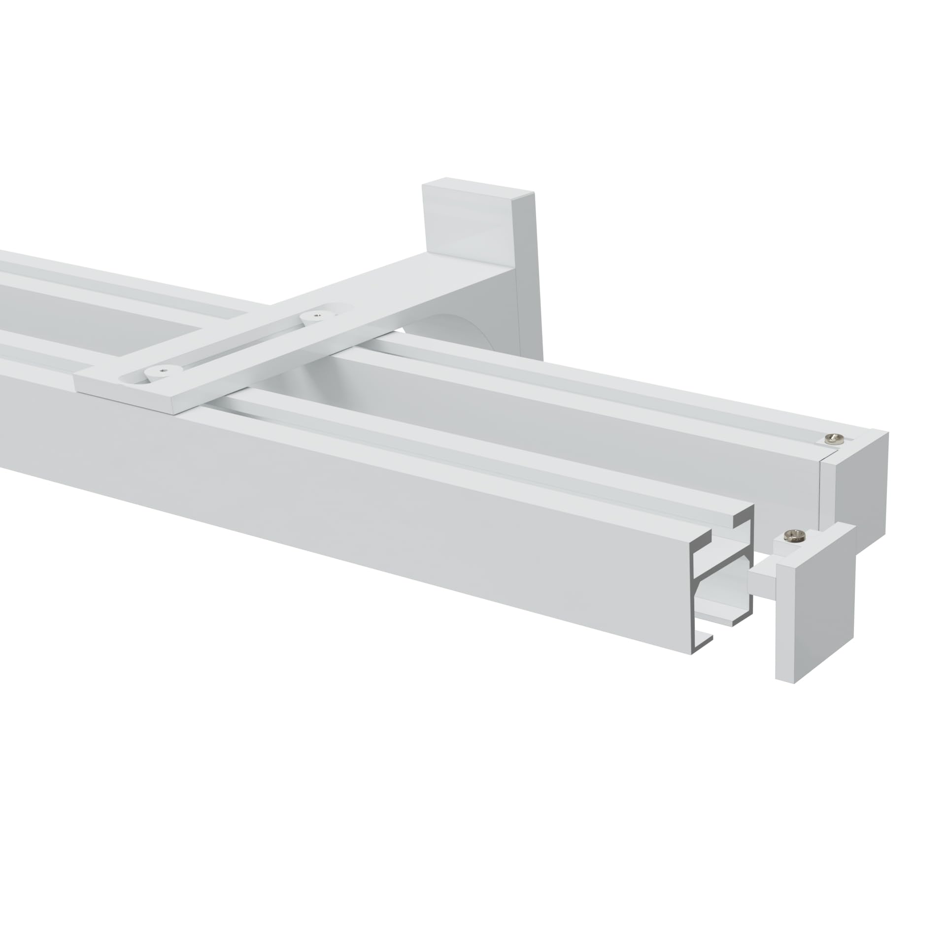Gardinia Wandträger Für Flächenvorhang, Weiß – Mit Metallmontageplatte, Abstand 3–7 Cm, Für 3/5-läufige Schienen