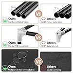 ROJASOP Portable Closet Wardrobe Closet for Hanging Clothes with 6 Storage Shelves, 1 Hanging Rod and 4 Pockets, Free Standing Closet Clothes Organizer for Bedroom, Sturdy and Easy Assemble - Image 4