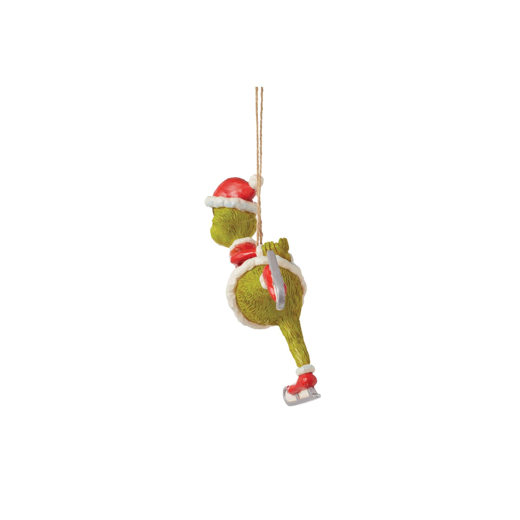 Jim Shore Grinch Skating Ho Hanging Ornament, Multicolor, height 12cm - Image 3