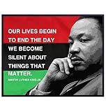 Martin Luther King Jr Historic Quote Wall Art Decor Print - 8x10 Home Decoration Poster for School, Class, Classroom, Office - Gift for Black Pride, African American History Month, MLK Fan, Teacher -  YELLOWBIRD ART & DESIGN