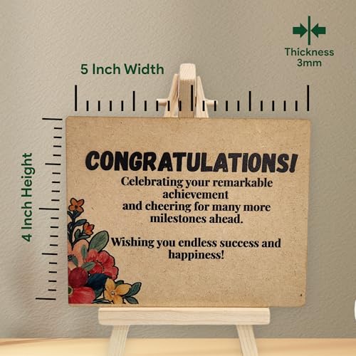 Wooden Congrats Plaque with Easel – Congrats Gift by tinydabba - 3