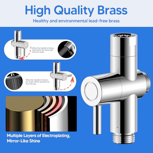 Pet-Shower-Sprayer-Kit-Dog-Shower-Attachment-with-65ft-Hose-Handheld-Sprayer-Chrome-Finish-2-Settings-Includes-Diverter-Valve-Bracket Pet Shower Sprayer Kit Dog Shower Attachment with 65ft Hose Handheld Sprayer Chrome Finish 2 Settings Includes Diverter Valve Bracket