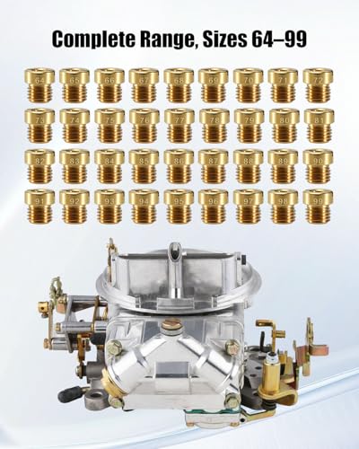 64-99 Main Jet Assortment Kit Compatible with Holley Carburetor Models 2010 2300 4010 4011 4150 4160 450064-99 Replace 36-181
