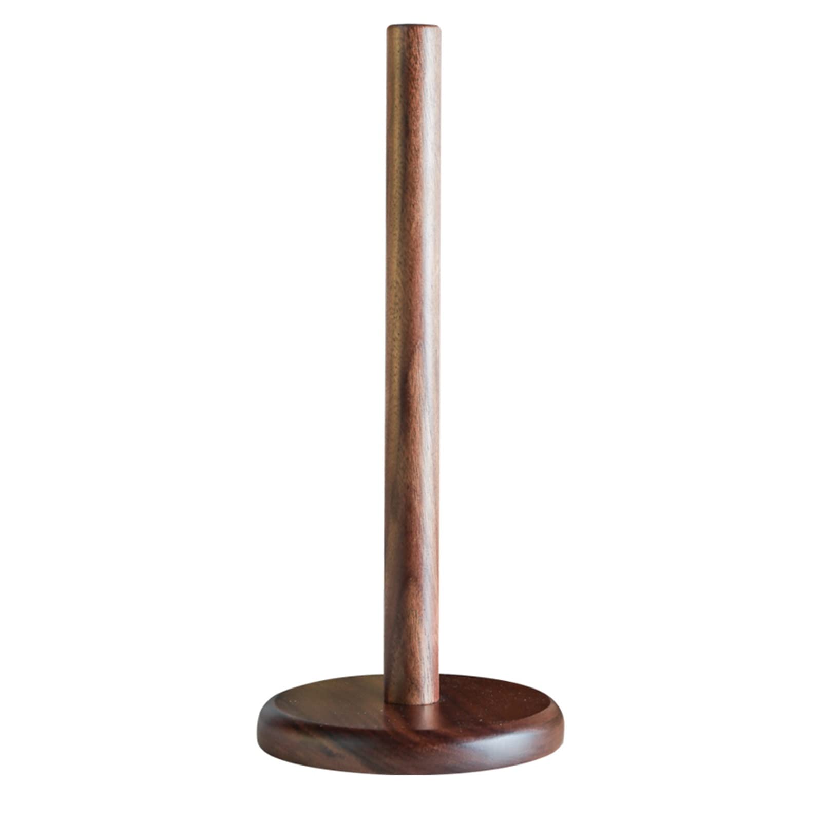 Paper Towel Holder Grain Liu- Wooden Kitchen Countertop Paper Towel Stand, Walnut Solid Wood Paper Towel Dispenser For Home Kitchen And Dining Room