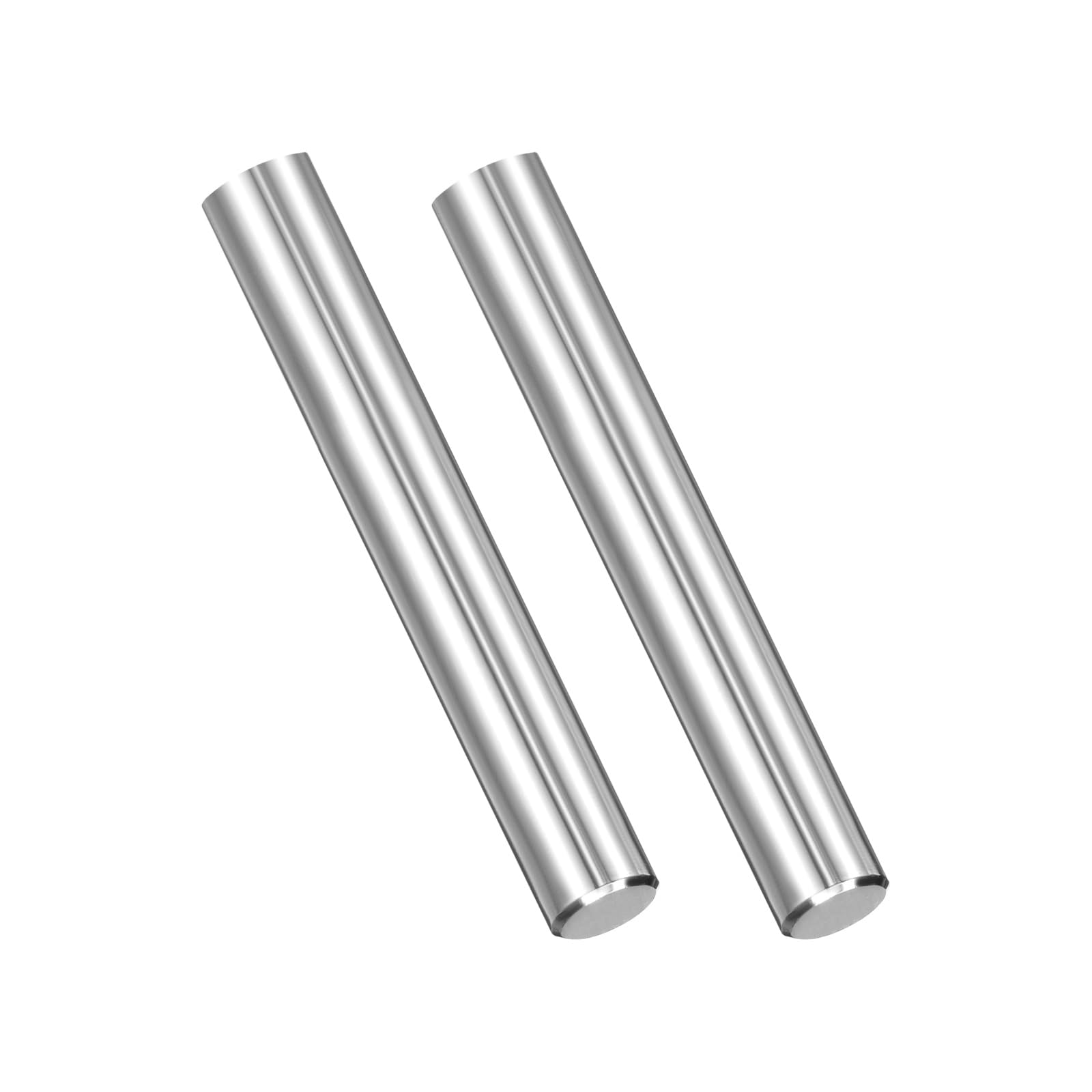 PATIKIL 2 Pcs Marine Grade 316 Stainless Steel Dowel Pins, 12mm x 90mm Round Metal Rods Linear Rail Rod Shaft Solid Bar Stock for Pegs Support Shelves DIY Craft Gear