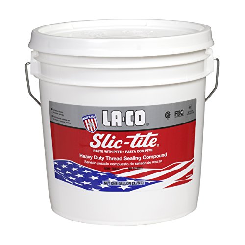 LA-CO 42014 Slic-Tite Premium Thread Sealant Paste with PTFE, -50 to 500 Degree F Temperature, 1 Gallon