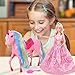 BETTINA Magical Light Unicorn Princess Dolls Set, Unicorn Toys for Girls, Horse Toy with Mane and Tail, Princess Toys, Unicorn Gifts for Girls