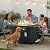 NICESOUL Wicker Propane Fire Pit Table, 60000 BTU Large Natural Gas Firepit Tables, 43'' Rectangle CSA Fireplaces for Deck Backyard, Fire Table with Windguard&Glass Rocks&Cover, Gray