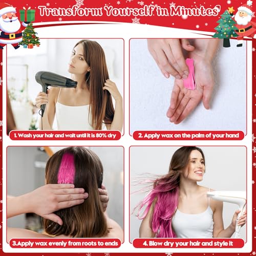 Pink Hair Wax – Tinte Temporal Lavable para Peinar 4.23oz miniatura 6