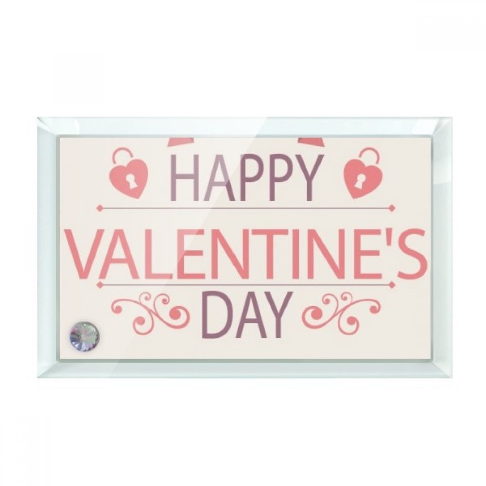 Coeur de Verrouillage Bonne St Valentin peinture en verre multicolore