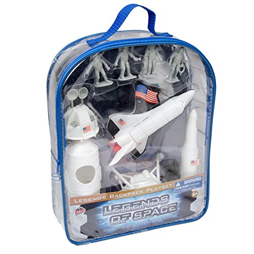 Legends of Space - 22 Piece Space Toy Backpack Playset - With Space Ships and Astronaut Figures