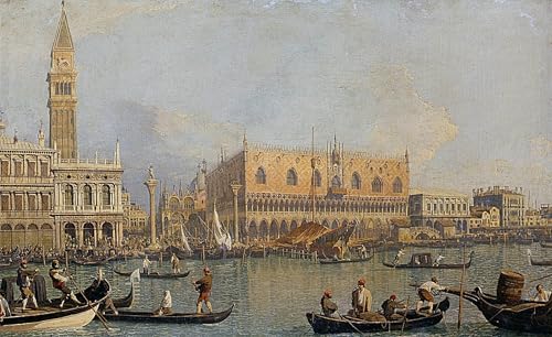 Tableau Venise 60x90cm pour habiller un mur vide avec une peinture art abstrait chic