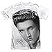 Elvis Presley King of Rock 1950's Icon King Adult Front Print T-Shirt X-Large