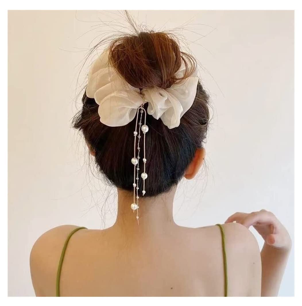 Scrunchies Haargummi 4 Stück Seidenhaargummis Haargummis Temperament Pferdeschwanz Kopfschmuck Zopfgummi Elastische