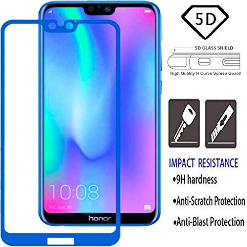 Image of Screen Protector for Huawei Honor 9N (Blue) Tempered Glass Edge-to-Edge 6D Screen Guard With Installation Kit