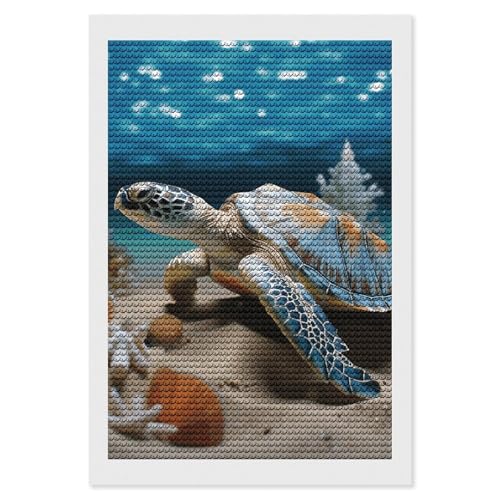 Diamond painting 5D étoile de mer et tortue cadeau créatif pour adulte