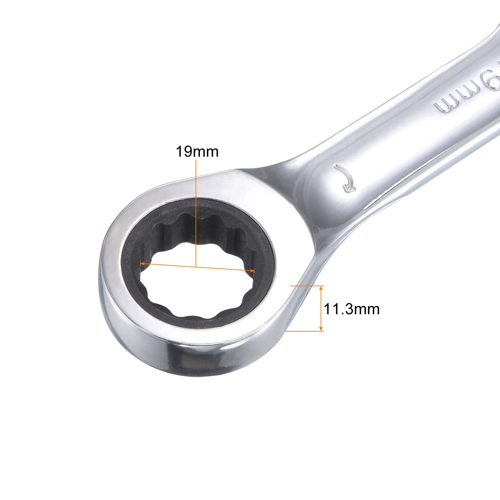 467Bf.12 Clé Mixte À Cliquet Articulées Métrique, Argent, 12 Mm[J274