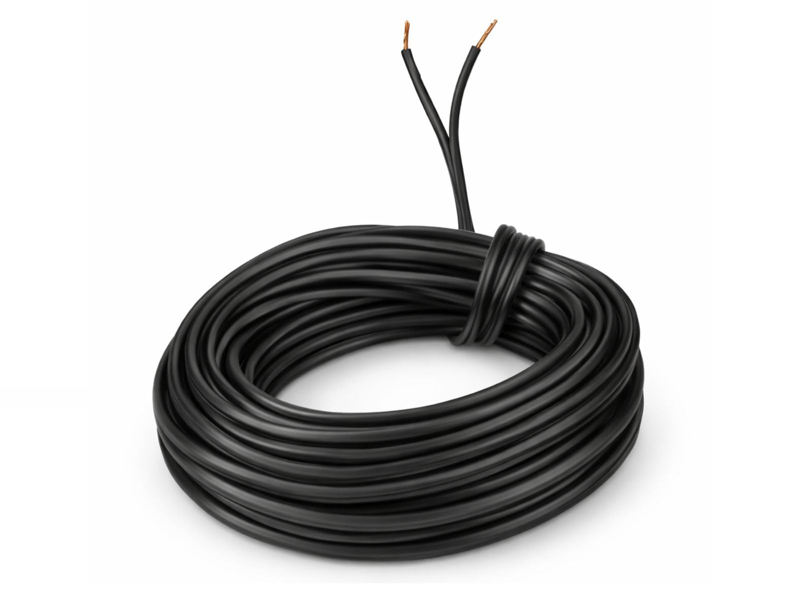 Cavo Piattina Nero 2x0,50 mm² – Filo Elettrico Piatto per Lampade Industrial, Sospensioni e Strutture in Ferro – 10 Metri – 250V - Prometeo Electronics