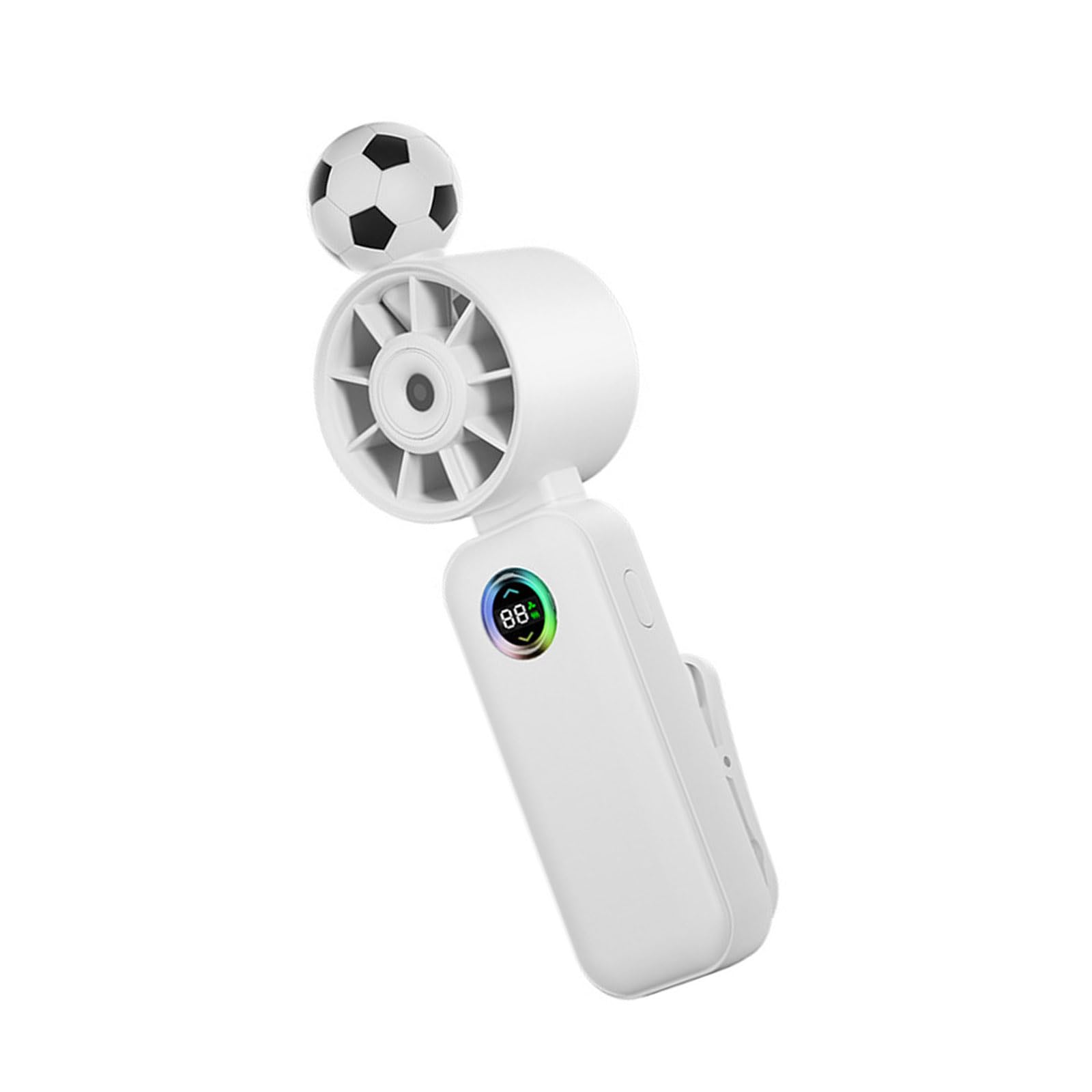 Uqezagpa White Portable Handheld Quiet Small Mists Fan High Speed Powerful Cooling Fan Light Weight Outdoor Personally Coolers Enduring Rechargeable Cooling