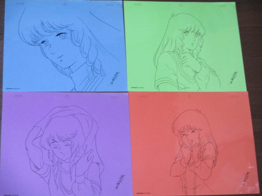 Amazon.co.jp: セル画 超時空要塞マクロス 色指定見本 セル画5枚セット