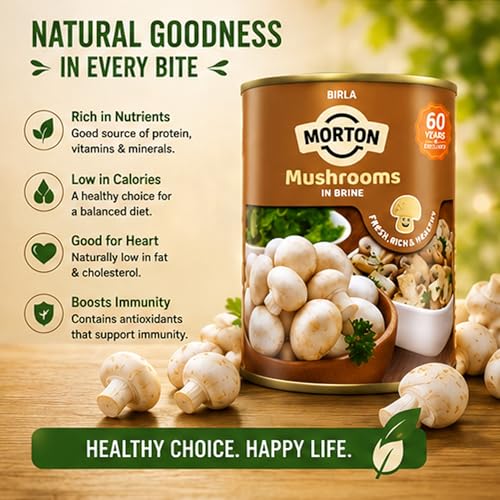 Image of Birla Morton Mushrooms in Brine 800 Gm Pack of 2
