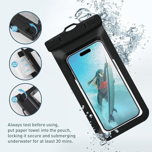 Moloppo Cellphone Dry Bag, Large Waterproof Case For Iphone 15 14 13 Pro Max thumb #2