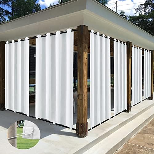 Hiseng Outdoor Vorhänge 200x200cm - Wetterfest Mit Ösen Sichtschutz Gelb Sonnenblume