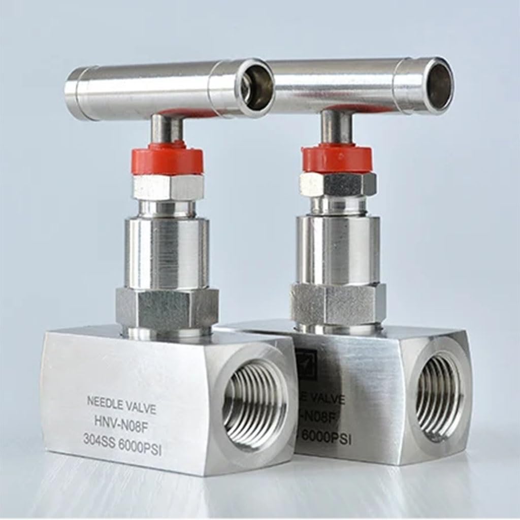 1 Pcs 1/4" 3/8" 1/2" 3/4" 1" Femelle Haute Pression en Acier Inoxydable 304 Vanne À Pointeau D'arrêt J13-320P Contrôle De Débit De Grue(3/4")