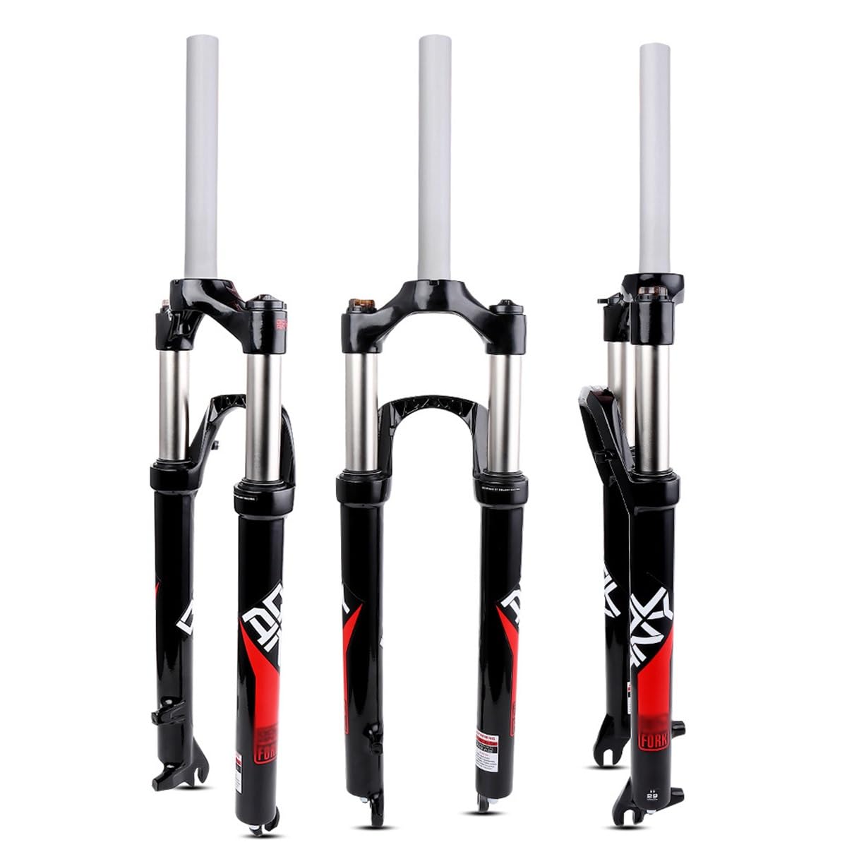 Fourche VTT 26/27.5/29 Pouces Fourches À Suspension Vélo Freins À Disque Fourches Mécanique Débattement 105mm Fourche Avant De Vélo De Montagne Tube Droit 1-1/8" QR 9 * 100mm