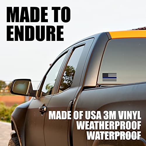 Gritkulture 5.1 Inch X 3 Inch Thin Blue Line Us Flag Decal Stickers Pack Of 10 For Trucks Cars American Flag Black American Flag Back The Blue Decals Car Stickers Bumper Stickers #TOP3