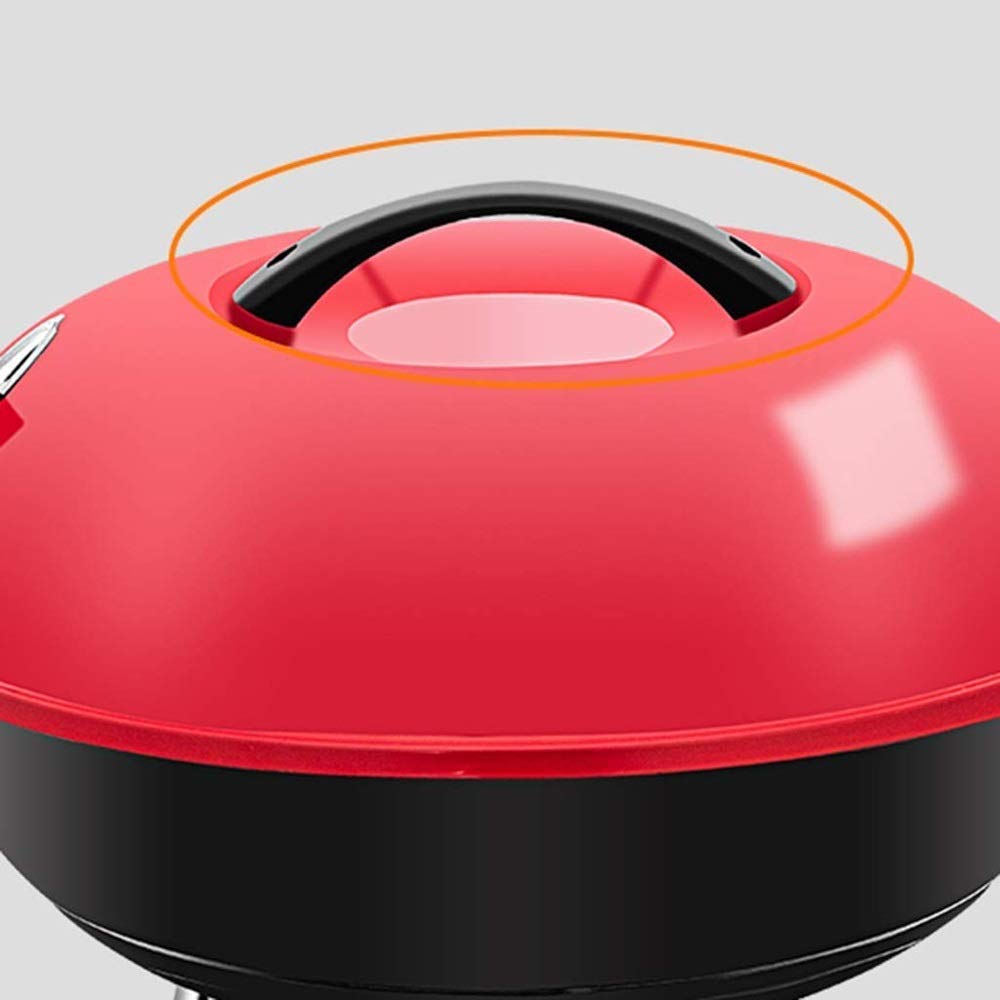 Grill do użytku domowego, piekarnik na węgiel drzewny, przenośna mini półka grilla zewnątrz, mały okrągły z pokrywką, zdejmowany korpus piekarnika ułatwiający czyszczenie,Grill ogrodowy