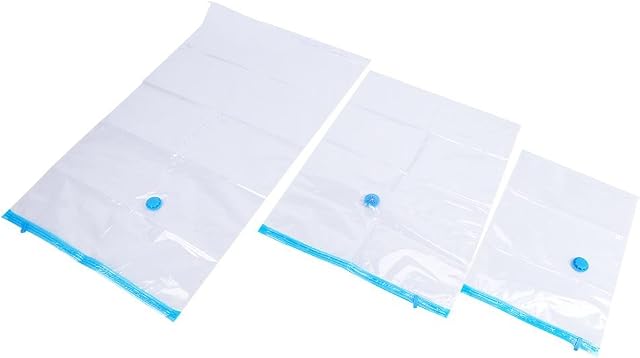 Vacuum Bag, 20pcs Vacuum Storage Bag Portable Saving Space Seal Bag Moisture Proof Clothes Seal Bag 3 Sizes for Duvets Blankets Pillows Mattress Travel Storage