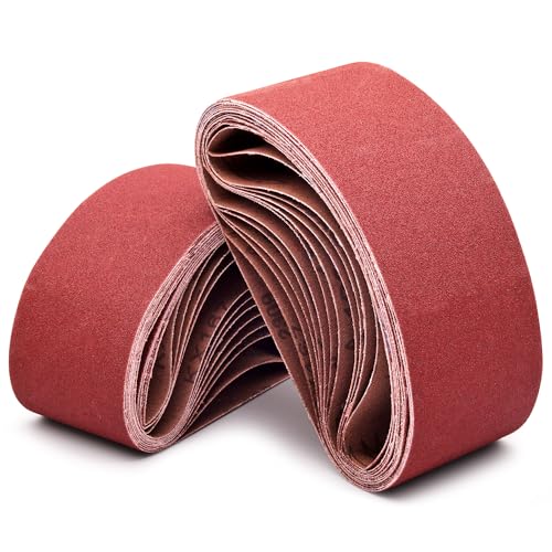 3 x 18 Inch Sanding Belts 120 Grit, 24 Pack by SHUTTLE GENIUS - Used condition - US$19.63