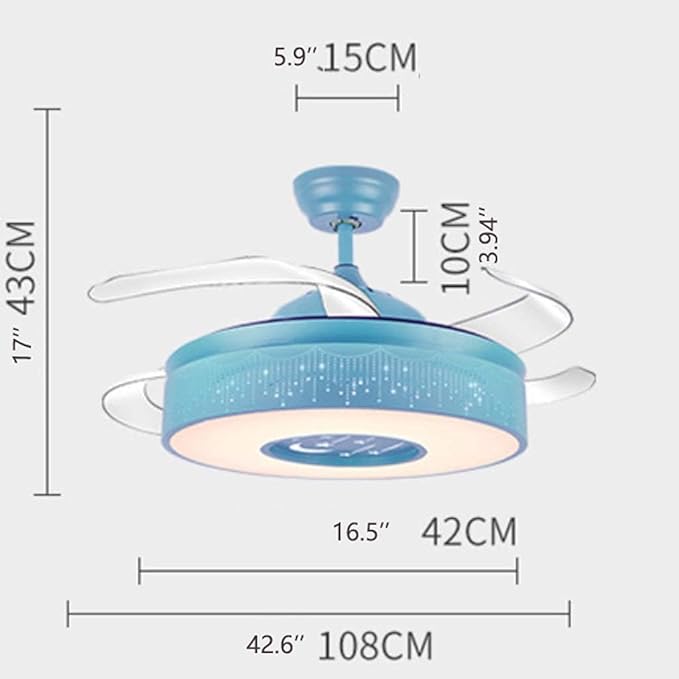 LIOONS draagbare plafondventilator Moderne Plafondventilatoren Licht LED Afstandsbediening Opknoping Ventilator Lamp Slaapkamer Woonkamer Ventilator Plafondlamp Thuis Mute Fan licht energiebesparend photo 2
