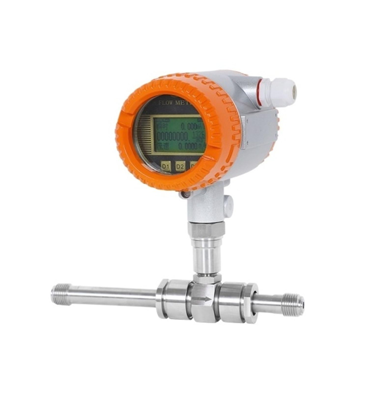 PXQCHAVLN Flow Meter Liquid Flow Meter Stainless Steel Sensor Electronic Digital Display Flow Meter(DN6 thread)