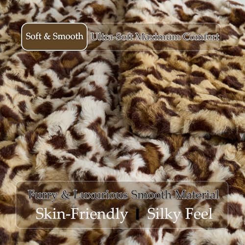 Leopard Print Body Pillow Cover,Fluffy Long Pillow Case Brown Cheetah Print Fuzzy Faux Fur Decorative Pillowcase,Soft Cushion Throw Pillow Covers for Couch Bed 20 x 54 Inches by HKMR - Used condition - Image 7