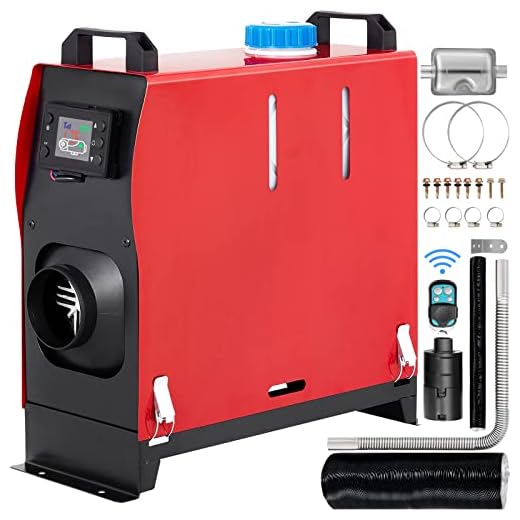 VEVOR Calentador de Aire Diesel 12V 5KW Calentador de Combustible Calefacción Estacionaria Diesel Calentador Coche Diesel Aire Calentador de Estacionamiento Control Remoto con Interruptor LCD