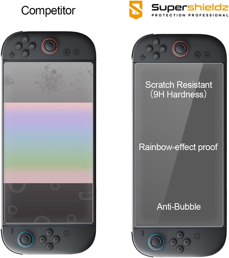 Supershieldz (2 Pack) Designed for Nintendo Switch 2 (2025) Tempered Glass Screen Protector, Anti Scratch, Bubble Free - Image 2