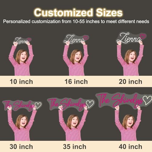Image of Custom Neon Signs led name sign neon sign for wall decor led name signs personalized Logo Room Wedding Birthday Party Various Color and Size Business Personalized Gifts Presents
