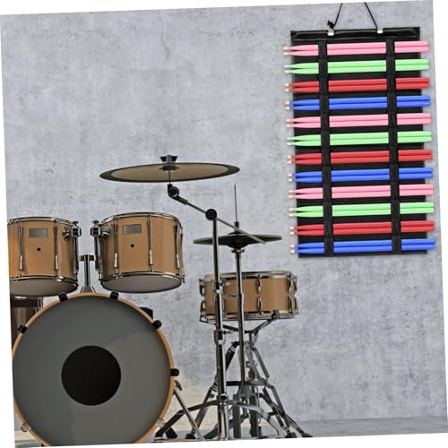 Soporte para baquetas portátil y mural de Vaguelly, organizador para baquetas y mazos con fieltro amortiguador de vibraciones, fácil de instalar para músicos miniatura 6