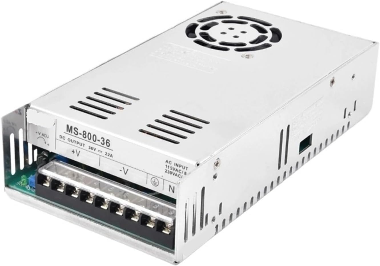 800W LED Switching Power Supply Input 220VAC DC 24V/36V/48V SMPS for LED Strip Light CCTV Motor MS-800(24V 33.3A_800W)