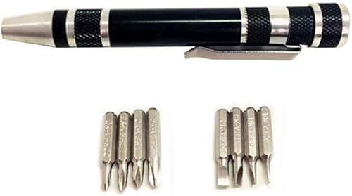 Miniatura 9 de DOITOOL Juego de destornilladores de pluma de precisión 8 en 1 herramienta multifunción antideslizante aleación de aluminio grabada para reparación
