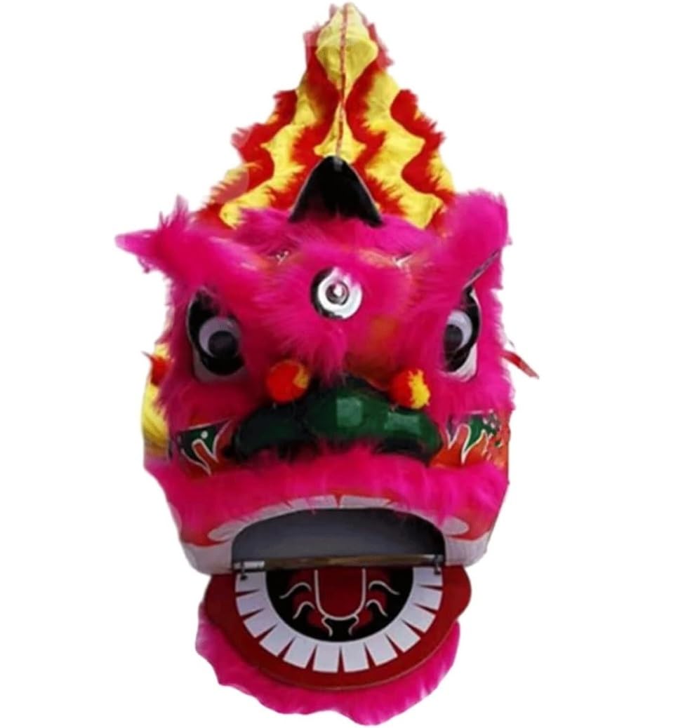 Krxsobnv C Lion Dance Lothes, 9Inch Lion Dance Mascot Ostume Hinese New Year Performance Props