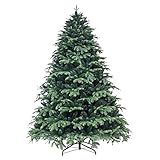 MAKEATREE 7-FT Artificial Christmas Tree with 2121 Tips, Unlit Hinged Spruce Xmas Tree for Indoor Ou