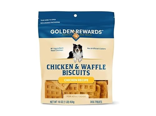 Golden Rewards Chicken & Waffle Biscuits Treats for Dogs, 16