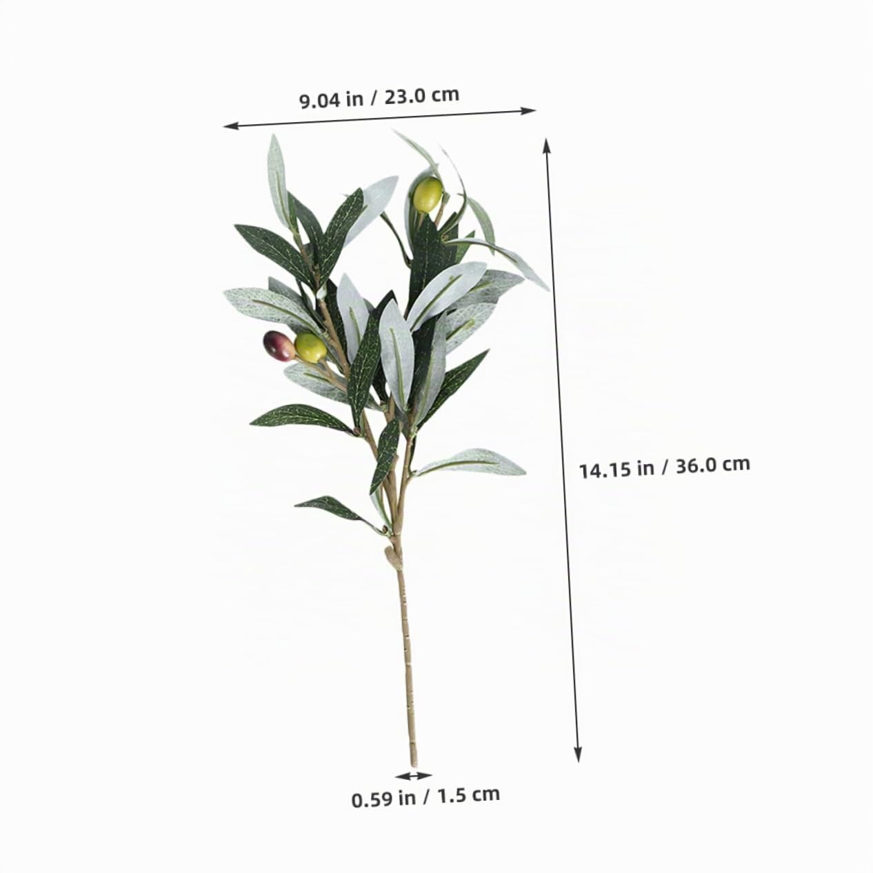 Zerodeko Branches D'Olivier Artificielles 15 Tiges De Plante en Plastique pour Décor De Bureau Maison Fenêtre De Boutique Mur Et Mariage Accessoire De Décoration Intérieure