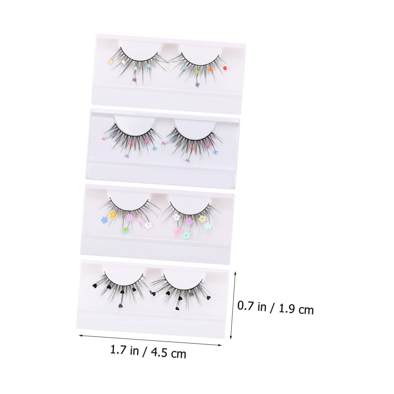 MAGICLULU 5 Set Di Ciglia Finte A Farfalla Glitterate Estensioni Per Ciglia Da Trucco Per Donne Aggiungono Fascino E Lunghezza 4 Paia*5