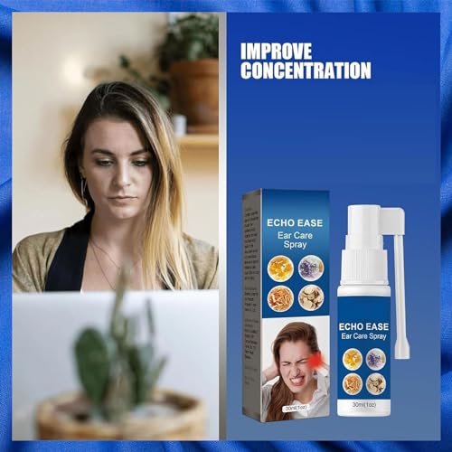 Echo Ease Inalador de zumbido, spray de alívio de zumbido para dispositivo de orelhas zumbidas, spra