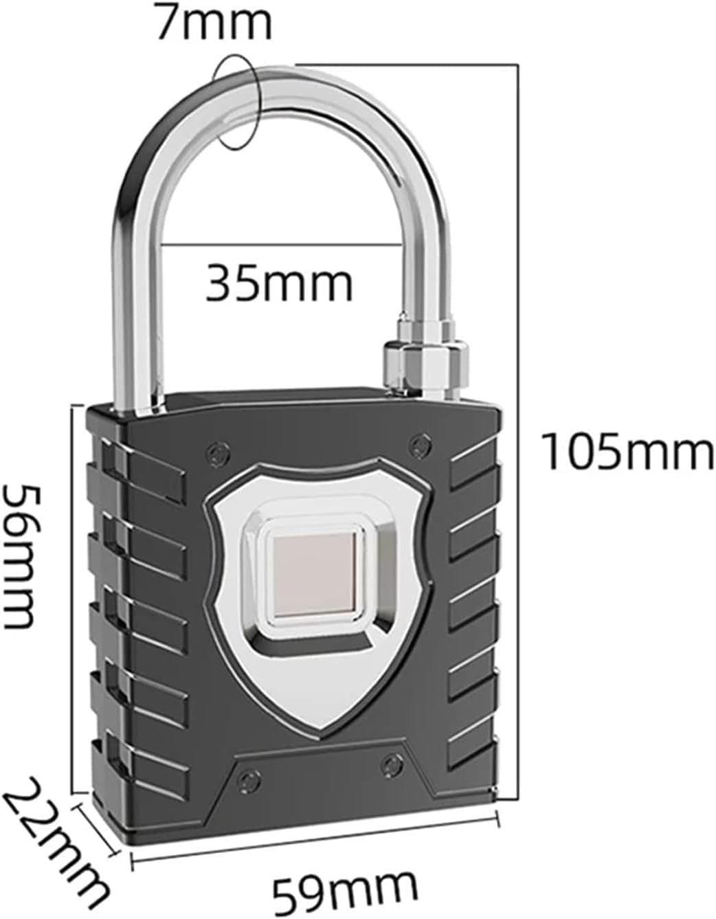 Inteligentna kłódka z czytnikiem linii papilarnych Blokada do szafki na czytnik linii papilarnych Pa USB, srebrna 9,2 x 5,6 x 1,7 cm